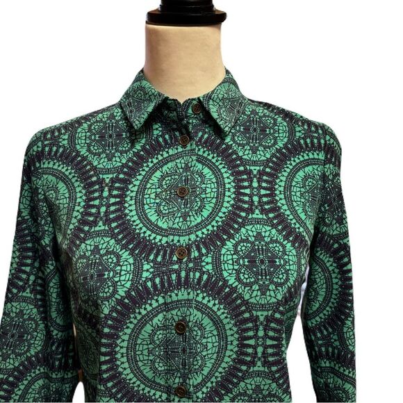 The Limited Teal and Navy Shirt Dress | XS | EUC - Picture 2 of 8